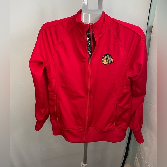 LEVELWEAR CHICAGO BLACKHAWKS MENS RED NITRO TRACK JACKET size medium‎ - Picture 1 of 9